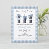 Blue Baby Soda Ready to POP Baby Shower  招待状 (スタンド正面)