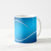 Blue Background Abstract Design Banner コーヒーマグカップ (正面右)