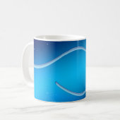 Blue Background Abstract Design Banner コーヒーマグカップ (正面左)