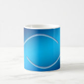 Blue Background Abstract Design Banner コーヒーマグカップ (中央)