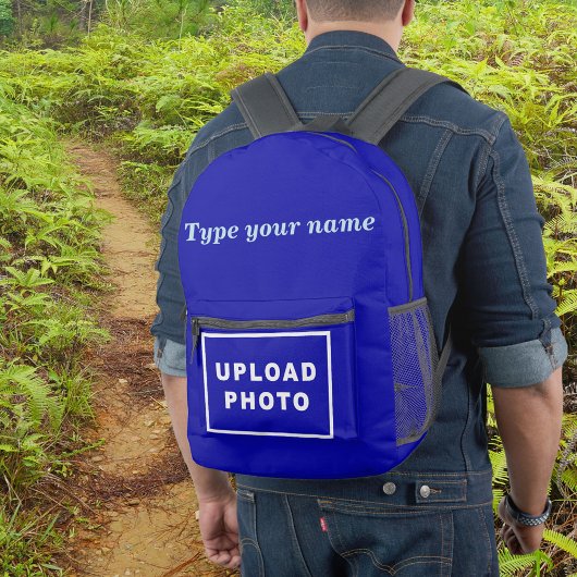 Blue Backpackの名前と写真 プリントバックパック