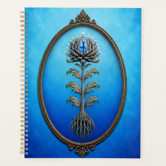 Blue Ballerina Stone Flower Notebook プランナー手帳 (正面)