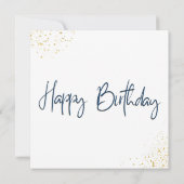 Blue Balloon Anchor Happy Birthday Flat Card カード (裏面)