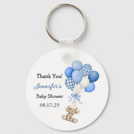 Blue Balloon Boy Baby Shower Keychain キーホルダー