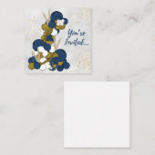 Blue Balloon Garland Anchor Invitation - Flat Card ノートカード (正面/裏面)