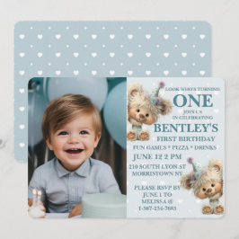 Blue Balloon Hedgehog Celebration 招待状