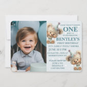 Blue Balloon Hedgehog Celebration 招待状 (正面)