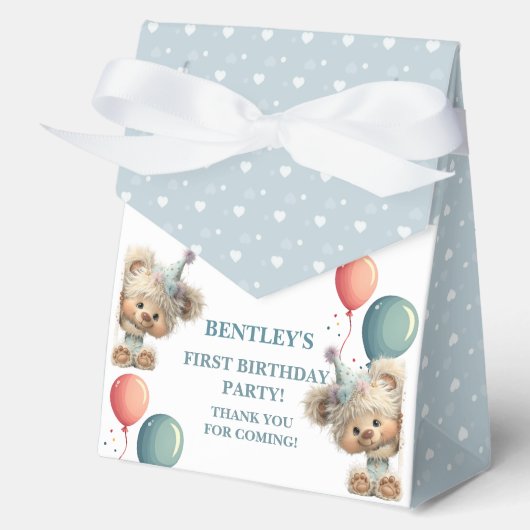 Blue Balloon Hedgehogs Celebration フェイバーボックス (正面)