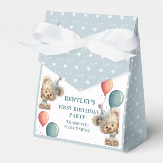 Blue Balloon Hedgehogs Celebration フェイバーボックス (正面サイド)