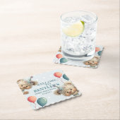 Blue Balloon Hedgehogs Celebration ペーパーコースター (インサイチュ)