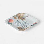 Blue Balloon Hedgehogs Celebration ペーパープレート (傾斜あり)