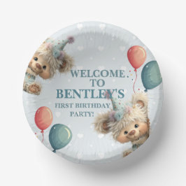 Blue Balloon Hedgehogs Celebration ペーパーボウル