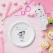 Blue Balloons Baby Boy First Birthday  ペーパープレート (パーティー)