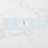 Blue Balloons Teddy Bear Birthday ペットボトルラベル (シングルラベル)