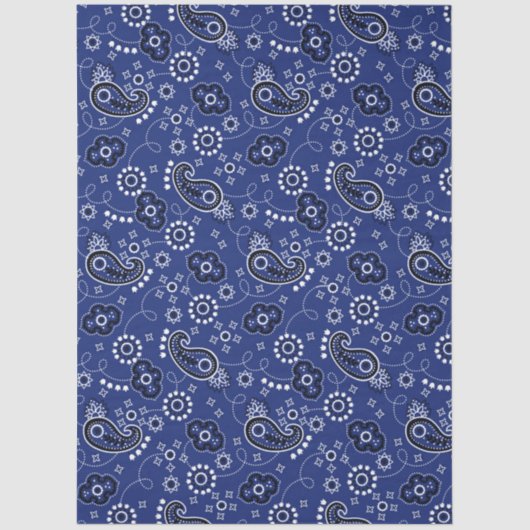 Blue Bandana Western Cowboy Adventure Ranch Fun 薄葉紙 (正面)