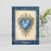 Blue Baroque Heart with Gilded Ornamental Frame シーズンカード (スタンド正面)