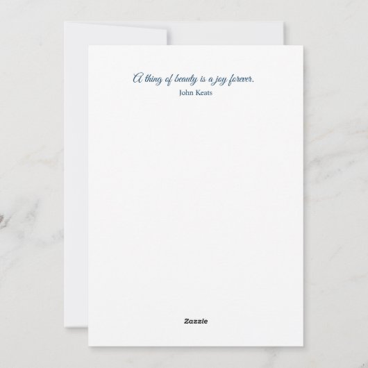 Blue Baroque Heart with Gilded Ornamental Frame シーズンカード (裏面)