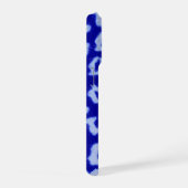 Blue Batik Leopard - phone case iPhoneケース (右側面)