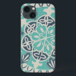 Blue Batik Tile I iPhone 13ケース<br><div class="desc">Floral</div>