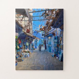 Blue Bazaar Alley | Chefchaouen, Morocco ジグソーパズル