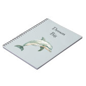 Blue Beach Ocean Dolphin ノートブック (左側)