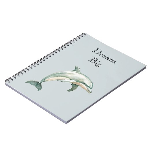 Blue Beach Ocean Dolphin ノートブック (左側)