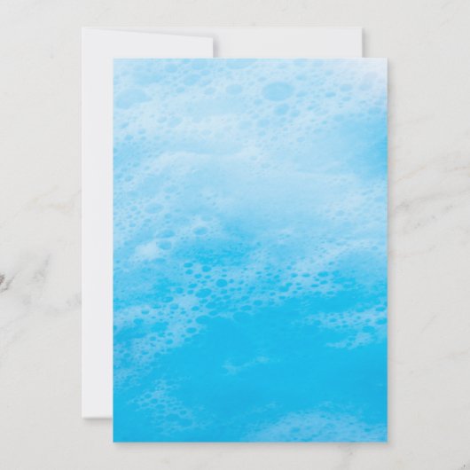 Blue Beach Waves Bat Mitzvah Save the Date 招待状 (裏面)