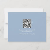 Blue Beach Wedding Event Details with QR Code 招待状 (裏面)