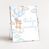 Blue Bearバルーンベビーシャワーありがとうござ来う ポスター