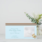 Blue Bearベビー発表フォトカード 案内状 (スタンド正面)