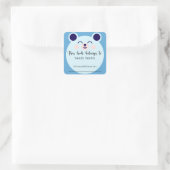 Blue Bear – この本はメッセージを持っている スクエアシール (バッグ)