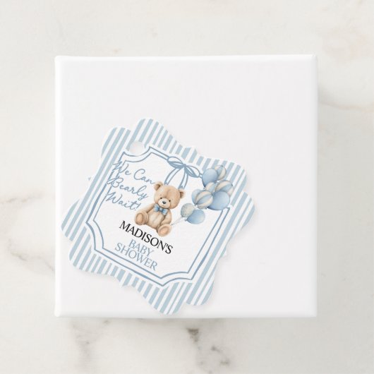 Blue Bear Baby Shower  フェイバータグ (インサイチュ)