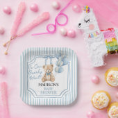 Blue Bear Baby Shower  ペーパープレート (パーティー)