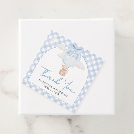 Blue Bear Bearly Wait Baby Shower  フェイバータグ (インサイチュ)