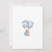 Blue Bear Spanish Baby Shower Boy invit 招待状 (裏面)