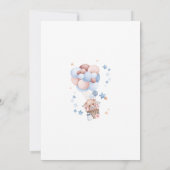 Blue Bear Spanish Baby Shower Boy invitation 招待状 (裏面)