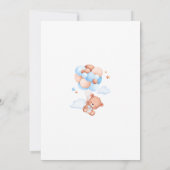 Blue Bear Spanish Baby Shower Boy invitation 招待状 (裏面)