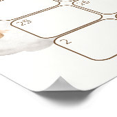 Blue Bearly Wait Guess The Arrival Date Game Sign ポスター (角)