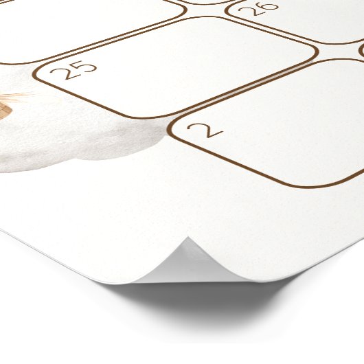 Blue Bearly Wait Guess The Arrival Date Game Sign ポスター (角)