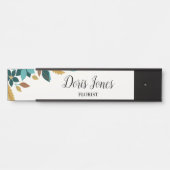 Blue beauty flower fall leaves サインプレート (正面)