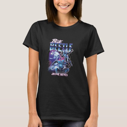 Blue Beetle Jaime Reyes Multiple Posesアクションカラー Tシャツ (正面)