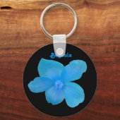 Blue Begoniaカスタマイズ可能キーチェーン キーホルダー (正面)