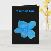 Blue Begoniaカスタマイズ可能グリーティングカード カード (黄色い花)