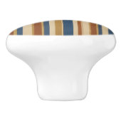 Blue beige gold and bronze stripes セラミックノブ (側面)
