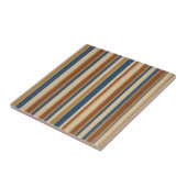 Blue beige gold and bronze stripes タイル (側面)