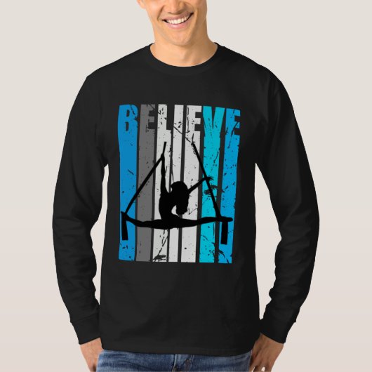 Blue Believe Air Dancer Motivational Girls Dance R Tシャツ (正面)