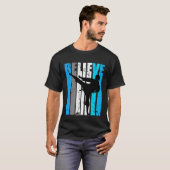 Blue Believe Jiu Jitsu Motivational Girls Team Ret Tシャツ (正面フル)
