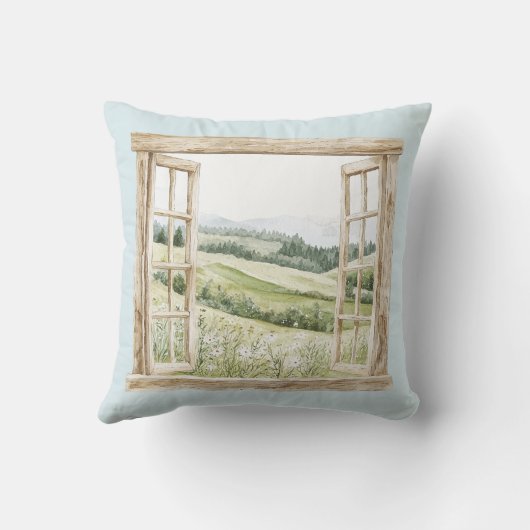 Blue Believe Wild Flowers クッション (裏面)