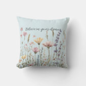 Blue Believe Wild Flowers クッション (正面)