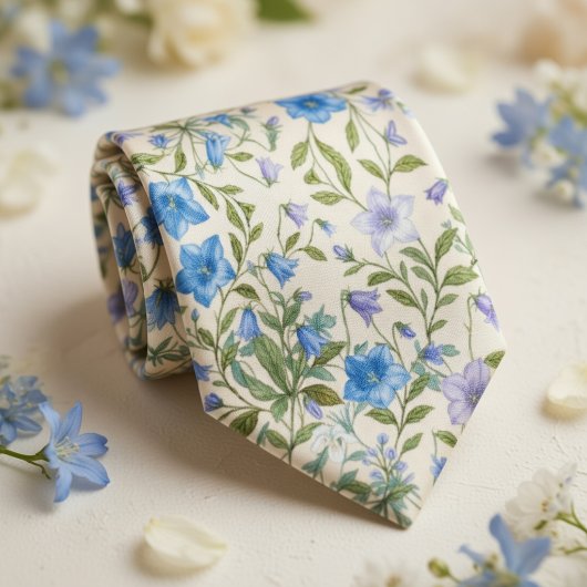 Blue Bellflower Meadow ネクタイ